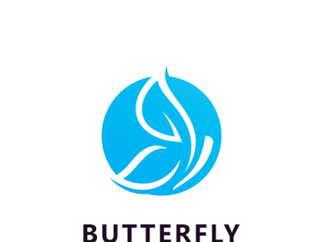 Beauty butterfly logo  symbol vector template preview picture