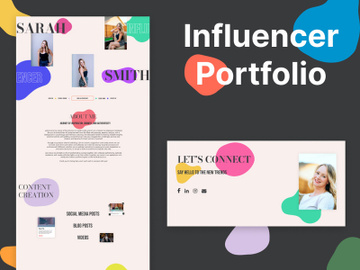 Influencer Portfolio UX Design preview picture