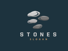 Stone Logo, Premium Elegant Design, Stone Balance Vector