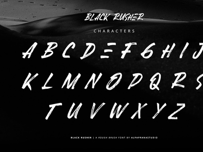 Black Rusher - Brush Font