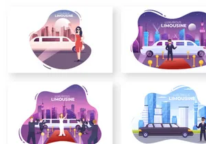 12 Limousine Car Design Illustration