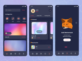 NFT & Crypto Marketplace - Dark mode - IOS App preview picture