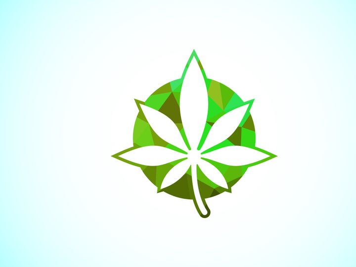 Marijuana leaf. Medical cannabis. Hemp oil. cannabis or marijuana leaf logo