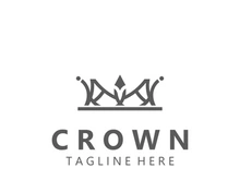 Premium style crown logo vintage abstract symbol. Royal king icon. Modern luxury brand element sign. Vector illustration
