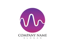 Sound wave equalizer logo vector