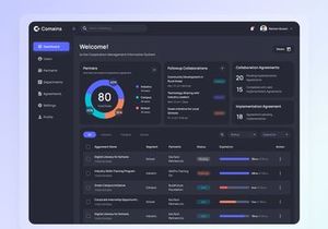 Comains - Collaboration Management Information System Landing Page