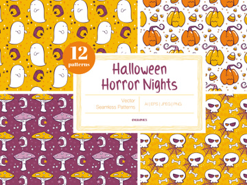 Halloween Horror Nights Vector Patterns preview picture