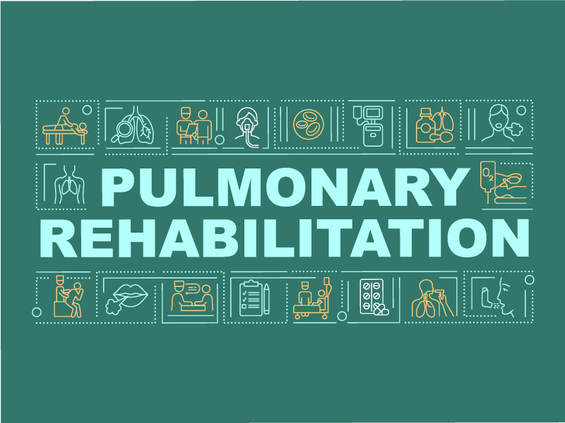 Pulmonary recovery word concepts banner