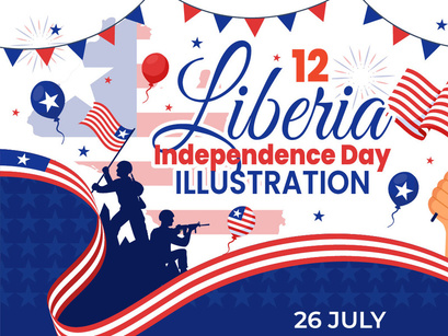 12 Liberia Independence Day Illustration