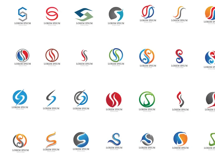 S letter initial logo vector