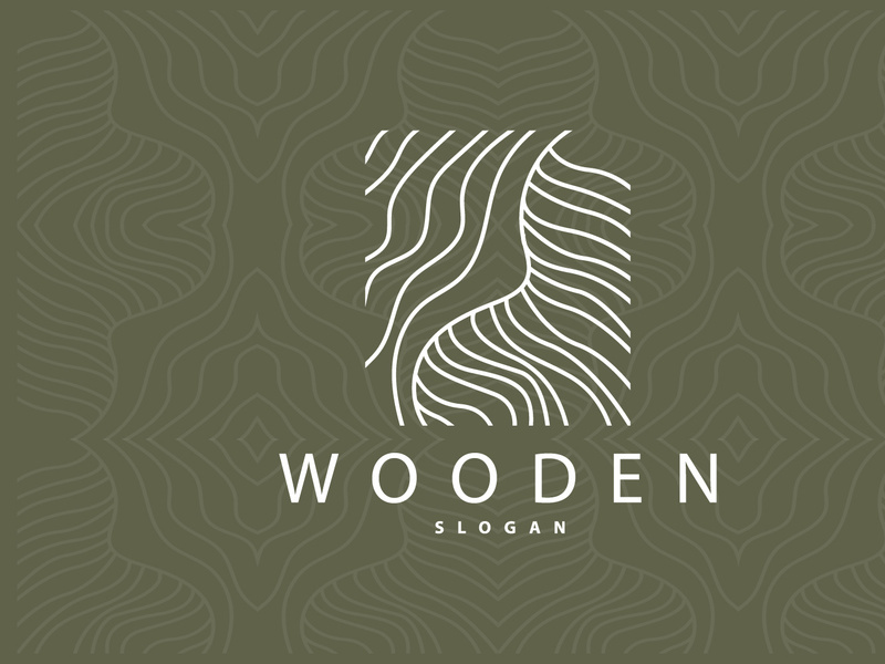Wood Logo, Wood Fiber Bark Layer Vector