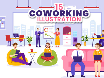 15 Coworking Business Illustration preview picture