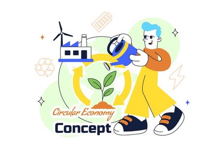 10 Circular Economy Vector Illustration