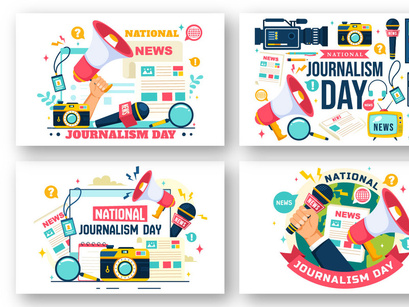 12 National Journalism Day Illustration