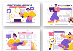 12 Market Research and Analysis Illustration