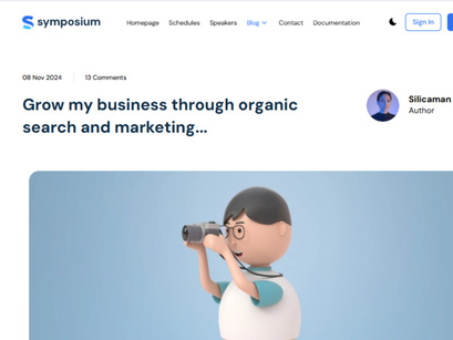 Symposium Free NextJs Website Template