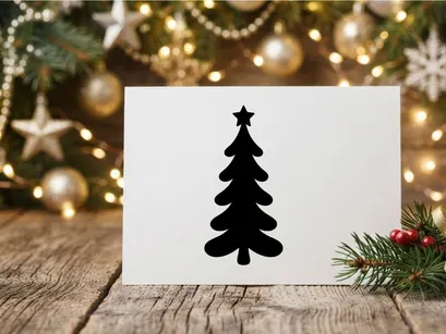 Stilisierte Weihnachtsbaum-Silhouette für Weihnachtsdekorationen