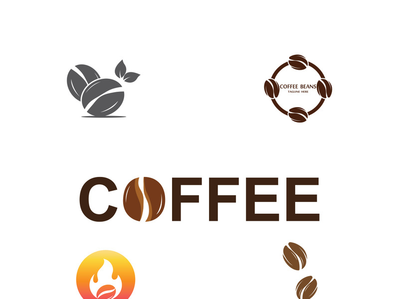 Premium coffee bean logo design.