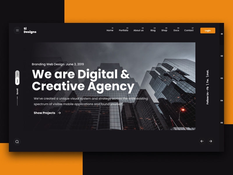 Creative Agency Web Hero Header