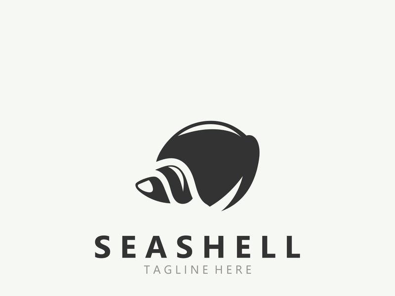 Seashell Logo. Ocean Animals premium quality graphic outline symbols collection