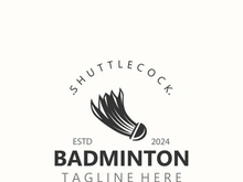 Badminton Shuttlecock logo icon design for Sport Badminton Championship club competition