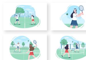 13 Tennis Player Sport Illustration