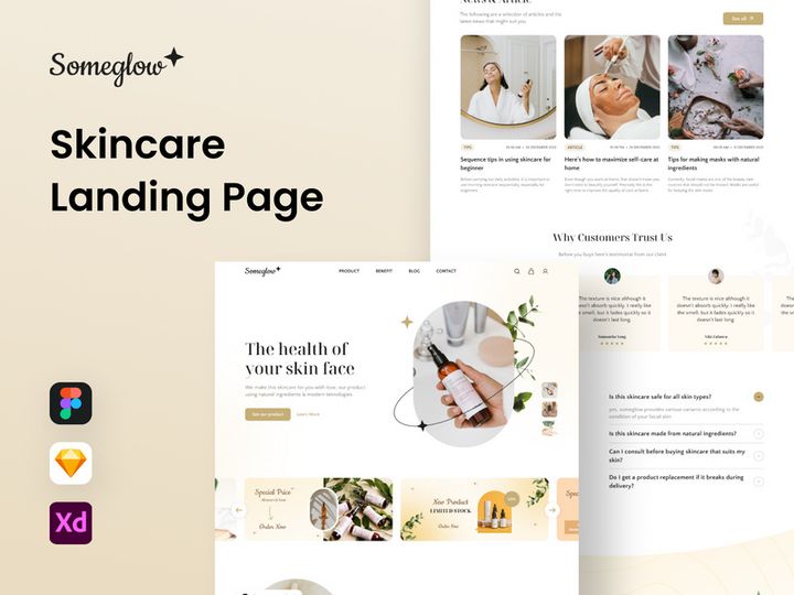 Someglow - Skincare Landing Page