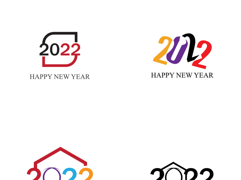 happy new year 2022 vector illustration design template