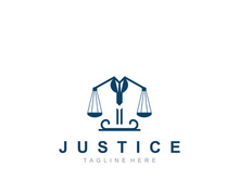 Justice logo design simple lawyer minimalist legal symbol illustration