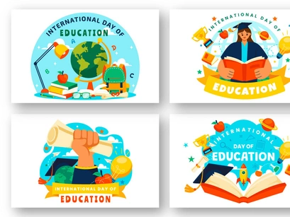 12 International Education Day Illustration