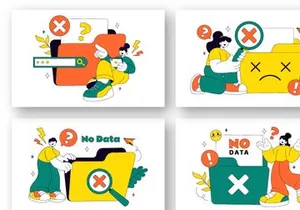 10 No Data Vector Illustration