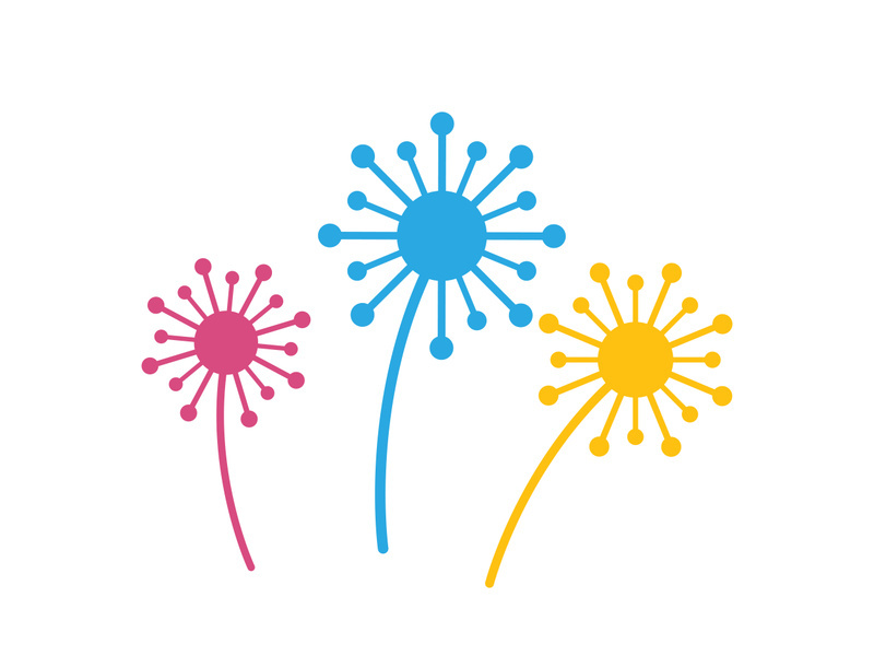 flower vector icon design template