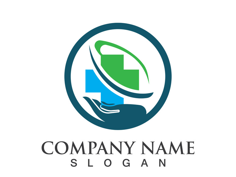 Medical health icon digital logo design vector illustration