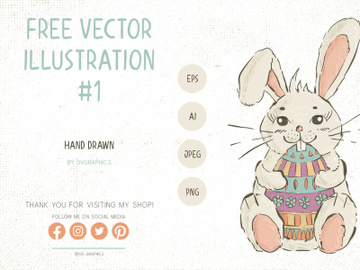 Free Vector Illustration #1 - Easter Bunny preview picture