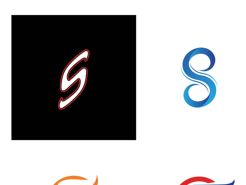 S letter logo design vector