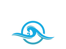 Wave beach vector illustration design logo