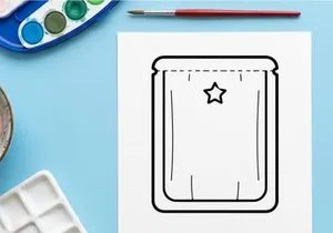 Minimalist Christmas gift card icon with star symbol for holiday season festive design