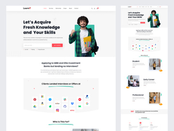 LearnIt - Online Courses & Education Figma Template preview picture