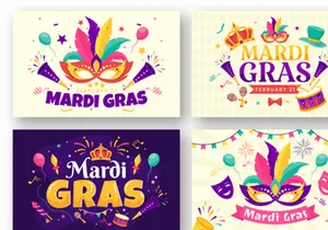 14 Mardi Gras Carnival Illustration