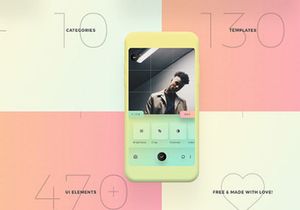 H1: A colorful mobile UI kit