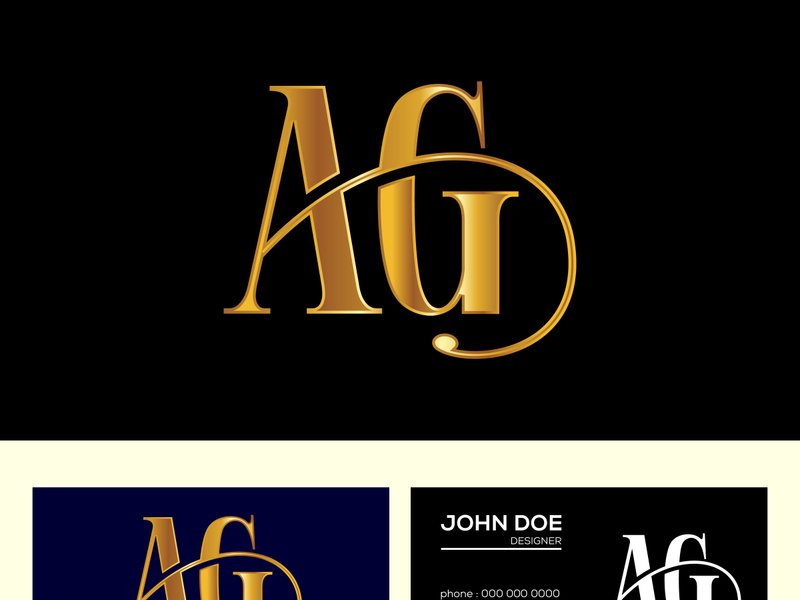 Initial Monogram Letter A G Logo Design Vector. Graphic Alphabet Symbol For Corporate Business