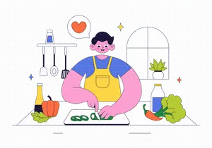 10 Cooking Vector Illustration