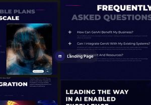 GenAi | AI technology Landing Page UI Kit