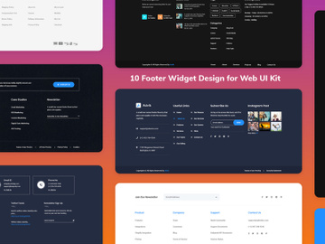 10 Footer Widget Design for Web-UI Kit preview picture