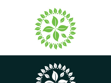 nature leaf logo, environment logo , ecology logo template preview picture