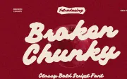 Broken Chunky - Classy Bold Script Font