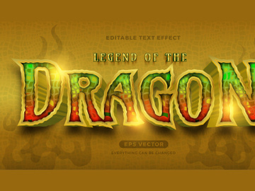 Legend of The Dragon editable text effect style vector preview picture