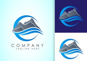 Mountain Logo. Mountain peak summit logo design