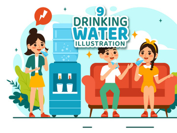 9 Drinking Water Illustration preview picture