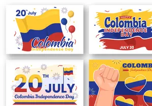 16 Colombia Independence Day Illustration